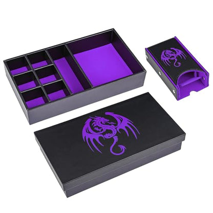 4-in-1 Dice Storage Box, Portable Dice Box for Role Playing Games (35.2 Ounce)