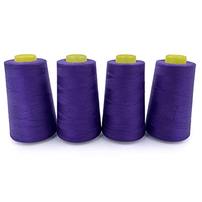 4 Cones of 3000 Yards Each Spool Thread for All Purpose (39370.079 Foot)