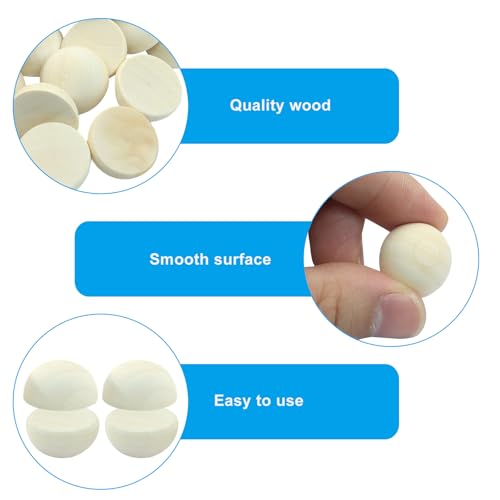 Half Wooden Beads