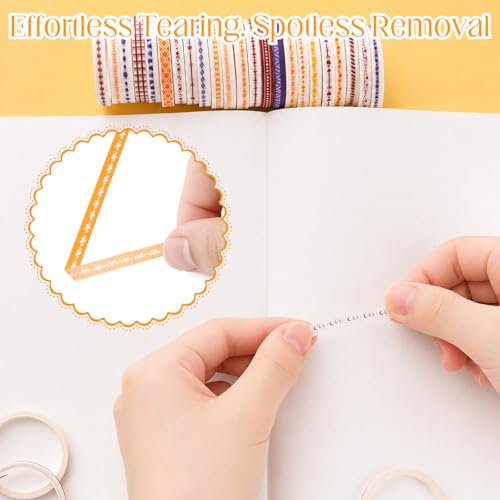 30 Rolls Pastel Floral Washi Tape Set (30 Count)