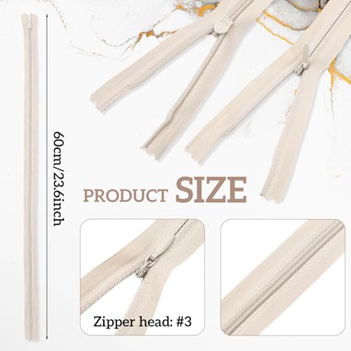 100 Pcs 22 Inch Nylon Invisible Zipper Bulk Conceal Zippers for Sewing Hidden Pillow Zippers for Fabric Craft Dress Pillow Tailor Garments Clothes Artisan Supply (100 Count)