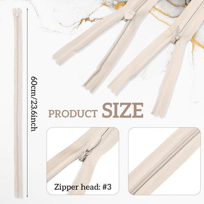 100 Pcs 22 Inch Nylon Invisible Zipper Bulk Conceal Zippers for Sewing Hidden Pillow Zippers for Fabric Craft Dress Pillow Tailor Garments Clothes Artisan Supply (100 Count)