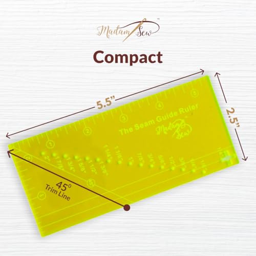 Seam Allowance Ruler & Magnetic Seam Guide for Sewing Machine
