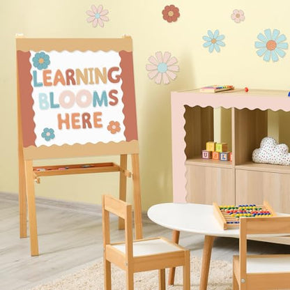 221 Pcs Retro Boho Bulletin Board Letters for Classroom Wall (225 Count)