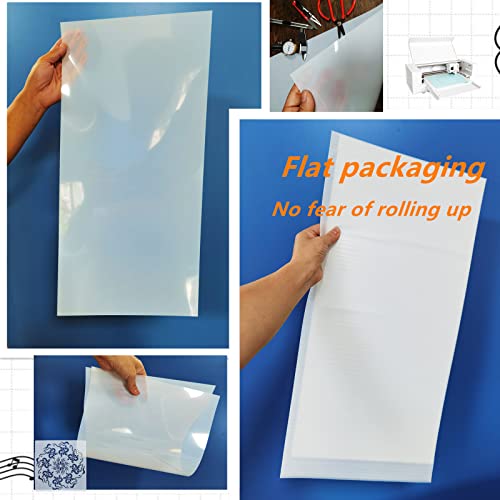 12 x 24 Flat Packaging Mylar Sheet Milky Translucent PET Blank Stencil Making Sheet for Cutting