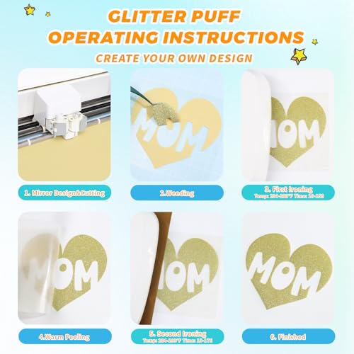 Glitter Puff Heat Transfer Vinyl