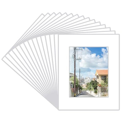 15 Pack White Picture Mats 20x16 for 11x14 Photos (15 Count)