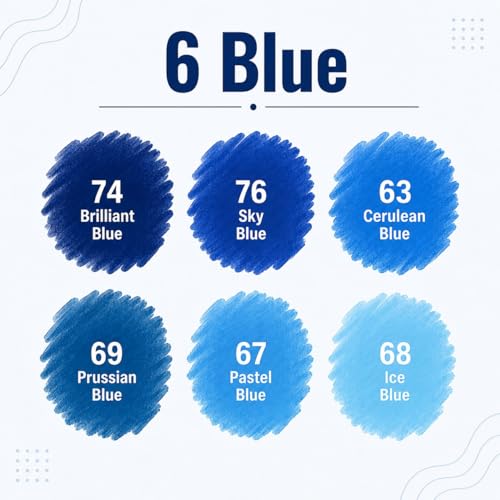 6 Pack Blue Alcohol Markers (6 Count)