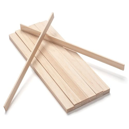 Wood Strips Slats Wooden Sticks for Crafts 1 (30 Count)