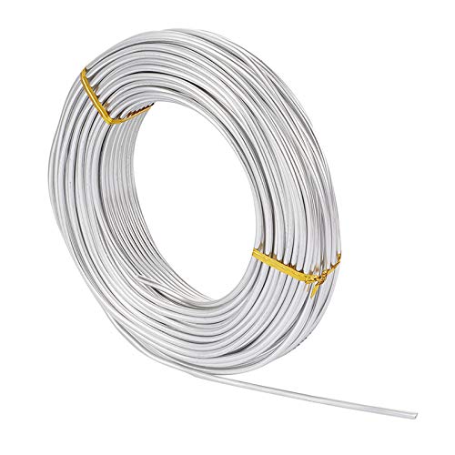 82 ft Aluminum Craft Wire 9 Gauge Silver Metal Bendable Sculpting Floral Wire for Jewelry Craft Doll Skeleton Bonsai (82 Foot)