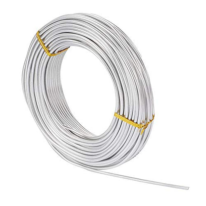 82 ft Aluminum Craft Wire 9 Gauge Silver Metal Bendable Sculpting Floral Wire for Jewelry Craft Doll Skeleton Bonsai (82 Foot)