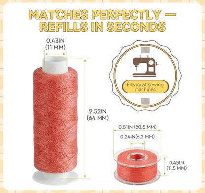 95pcs Sewing Thread Bobbins Kit