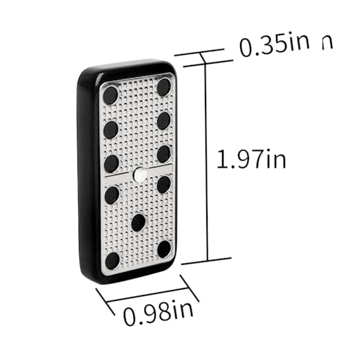 Metal Surface Dominoes Set Double 6