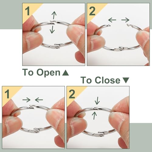 0.6" x 0.8" Loose Leaf Binder Rings (30 Count)