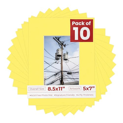 5x7 Mat for 8.5x11 Frame (10 Count)
