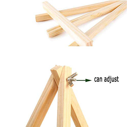 9.4 Inches Tall Wood Easels Set of Tabletop Display Easels (6 Count)