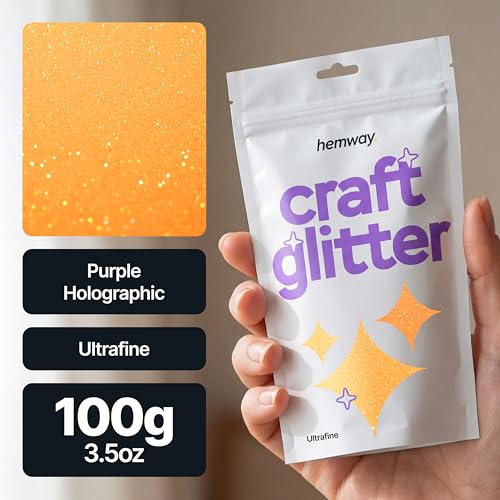 Craft Glitter Fluorescent Orange 100g Ultrafine Glitter (3.5274 Ounce)