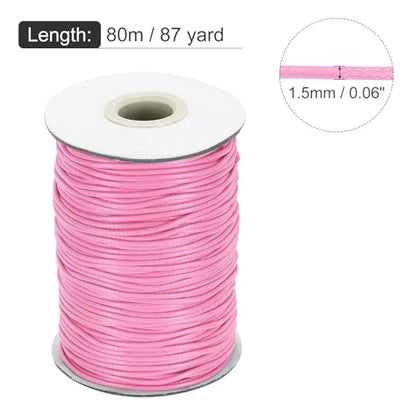 Waxed Cord 1.5mm Waxed Thread 87 Yard Wax String Leather Cord for Bracelet Making