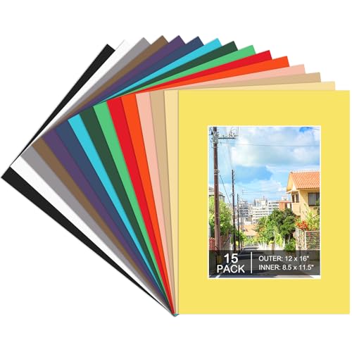 15 Pack 12x16 Picture Mats for 9x12 Photos