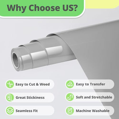 Grey HTV Vinyl Roll