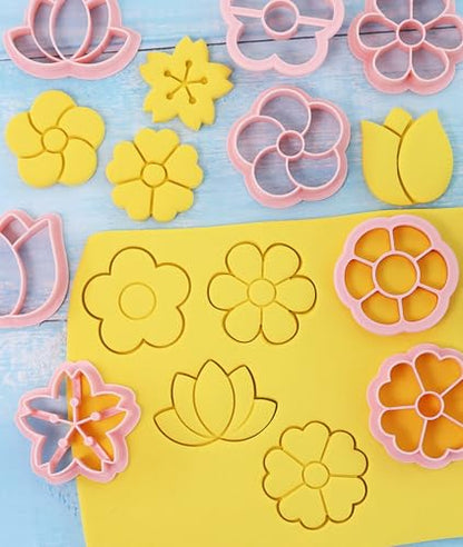 Flower Cookie Cutters Set (8 Count)