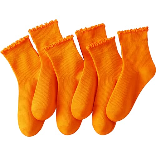 6 Pairs of Ruffle Socks Women Turn (12 Count)