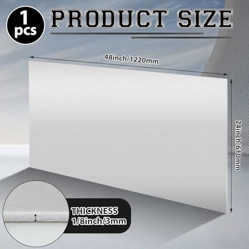 1 Pack 5052 Aluminum Sheet Metal 24" x 48" Aluminum Plate 1