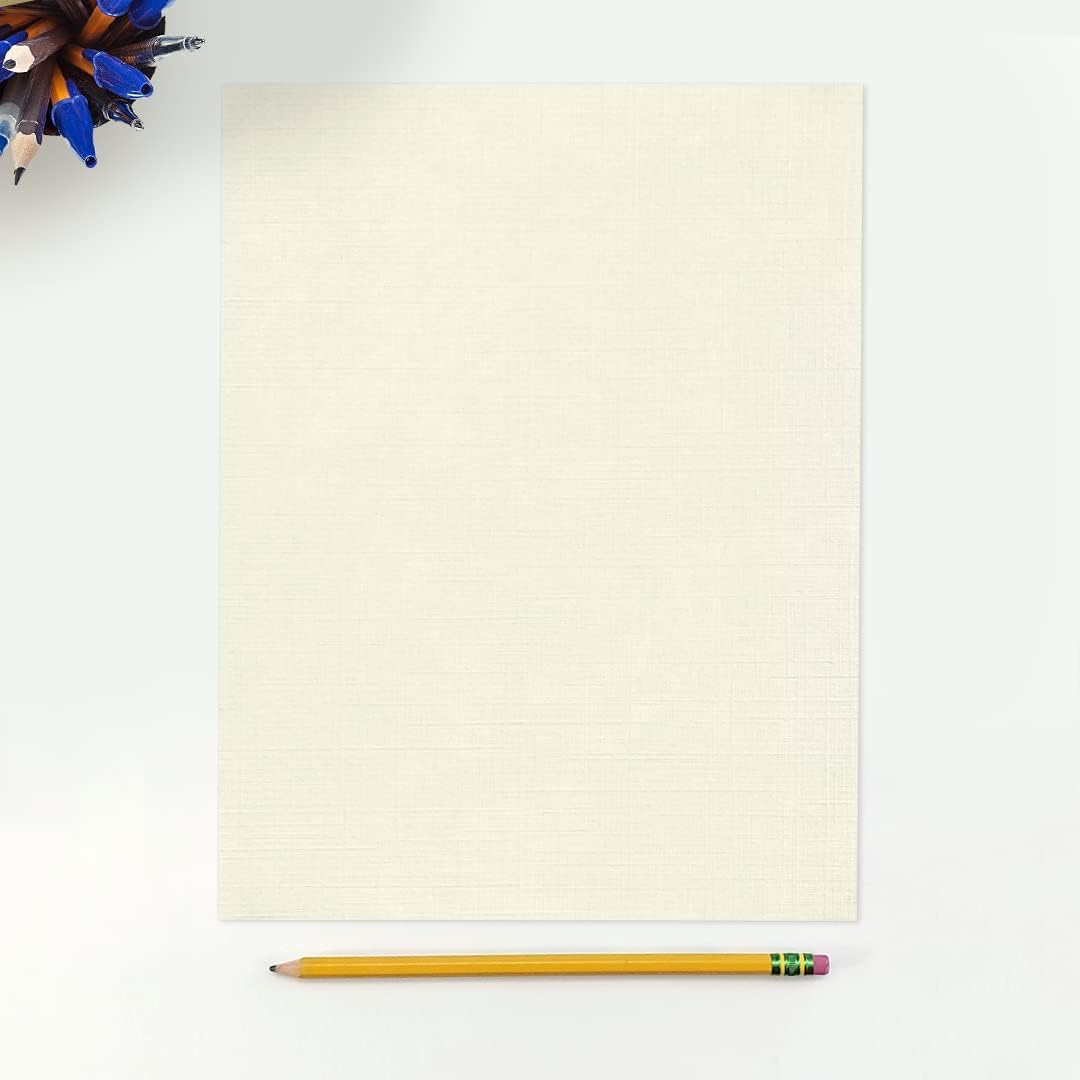LUXPaper 8.5" x 11" Paper | Letter Size | Natural Linen | 80lb. Text | 250 Qty