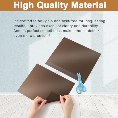 40 Sheets Coffee Shimmer Cardstock 8.5 x 11 Crafts Paper 75lb (40 Count)