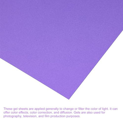 4Pcs Correction Gel Light Filter Overlay PVC Sheets Matte Purple