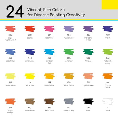 Acrylic Paint Markers Brush Tip (24 Count)
