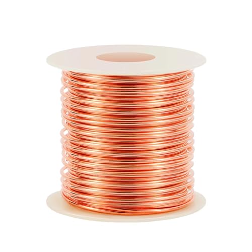 22 Gauge 0.6 mm 590 Feet 1 Pound 99.9% Dead Soft Copper Wire for Electroculture Gardening