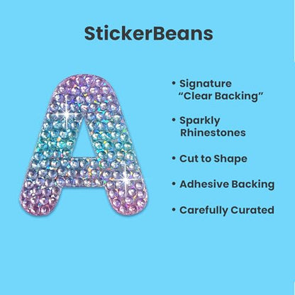 Sparkly Rhinestone Alphabet Letter Sticker A