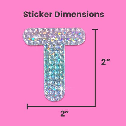 Sparkly Rhinestone Alphabet Letter Sticker T