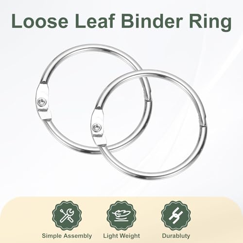 1.3" x 1.5" Loose Leaf Binder Rings (30 Count)