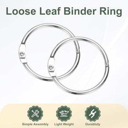1.3" x 1.5" Loose Leaf Binder Rings (30 Count)