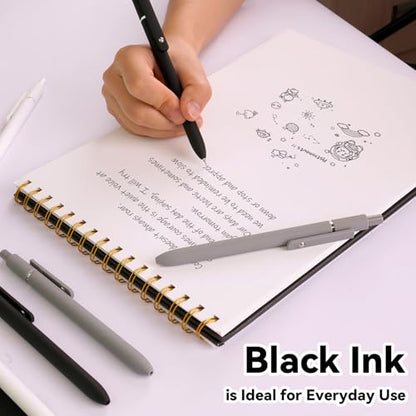 Gel Pens 6pcs 0.5mm Fine Point Black Ink Quick Dry Pens (6 Count)