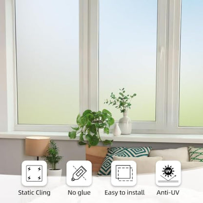 Window Privacy Film Frosted Stripe Window Film