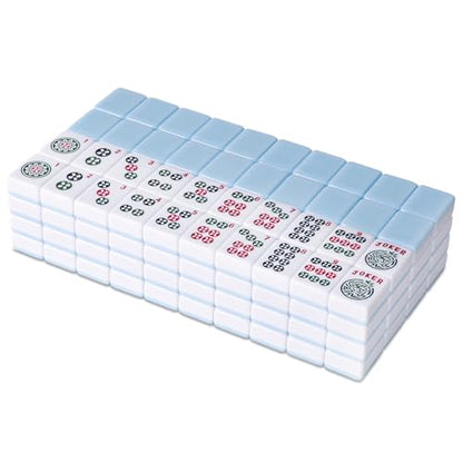 American Mahjong Tile Set with 166 Blue Back Tiles