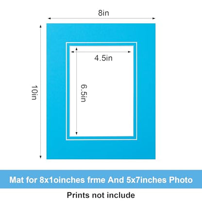 10 Pack Acid Free Colorful Picture Frame Mats