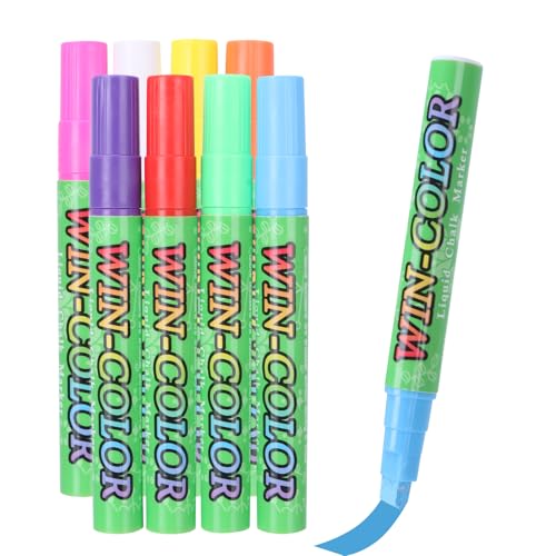 8 Colors Window Markers 8mm Liquid Chalk Markers Erasable (8 Count)