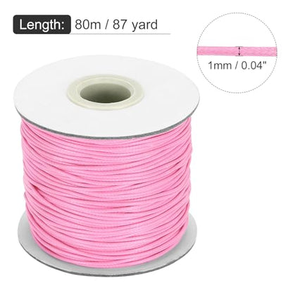 Waxed Cord 1mm Waxed Thread 87 Yard Wax String Leather Cord for Bracelet Making