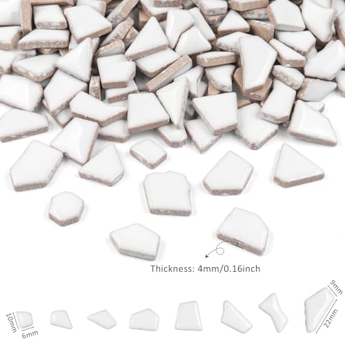 White Ceramic Mosaic Tiles for Crafts