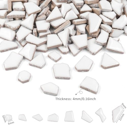 White Ceramic Mosaic Tiles for Crafts
