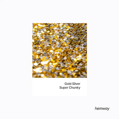Resin Glitter Gold Silver 100g Super Chunky (3.5 Ounce)