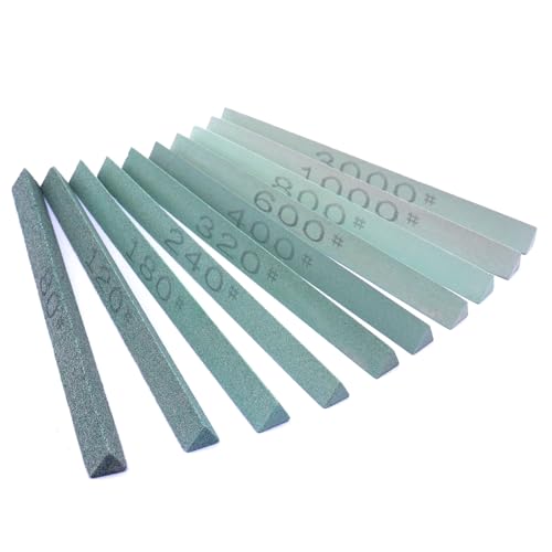 10pcs Triangular Sharpening Stone Sticks Set