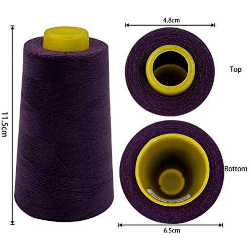 4 Cones of 3000 Yards Each Spool Thread for All Purpose (36000 Foot)