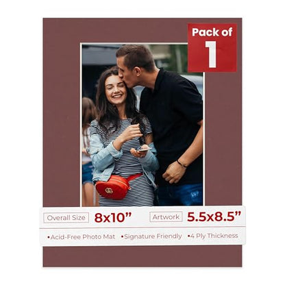 8x10 Mat Bevel Cut for 5.5x8.5 Photos