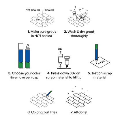 Grout Pen Brown Tile Grout Paint Marker (2 Count)