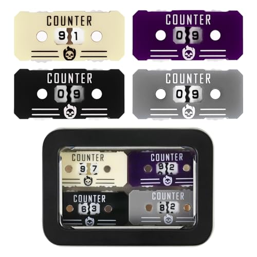 4Pcs MTG Life Counter Twin Digits with Metal Box